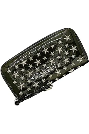 Jimmy Choo Pre-owned, Kobieta, Czarny, ONE SIZE, Skóra, Pre-owned skórzane portfele