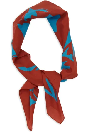 Gallo Akcesoria, unisex, Wielobarwność, ONE SIZE, Unisex jasnoniebieska bawełniana bandana z kwiatowym wzorem