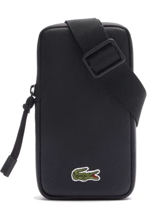 Lacoste Torebki, Mężczyzna, Czarny, ONE SIZE, Miejska Torba na Ramię z Krokodylem