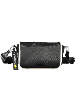 Desigual Torebki, Kobieta, Czarny, ONE SIZE, Czarna torebka z regulowanym paskiem na ramię