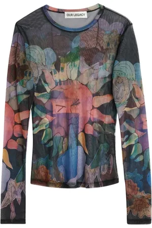 OUR LEGACY Koszulki, Kobieta, Wielobarwność, S, Top Slim Longsleeve Zasilany Słońcem