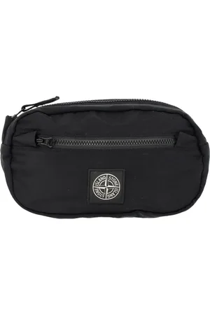 Stone Island Torebki, Mężczyzna, Czarny, ONE SIZE, Nylon, Czarna Nylonowa Torba na Ramię dla Chłopców