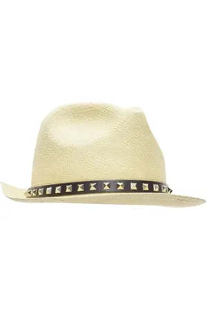 VALENTINO Pre-owned, Kobieta, Beżowy, ONE SIZE, Skóra, Pre-owned Raffia hats