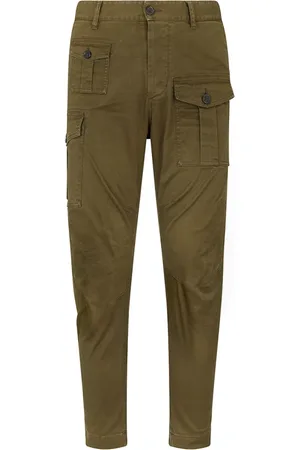 Dsquared2 Spodnie, Mężczyzna, Zielony, L, Zielone Spodnie Aw 24 Stylowy Komfort