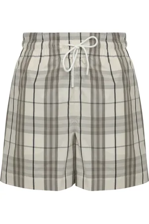 Burberry Szorty, Kobieta, Szary, XS, Krótkie Spodnie w Kratę z Bawełny