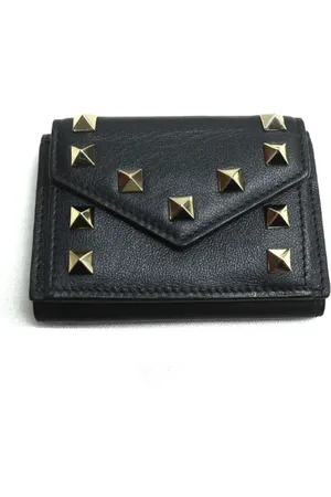 VALENTINO Pre-owned, Kobieta, Czarny, ONE SIZE, Len, Pre-owned Fabric wallets