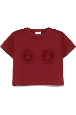 MAGDA BUTRYM Koszulki, Kobieta, Czerwony, M, Bordowy T-shirt dla kobiet