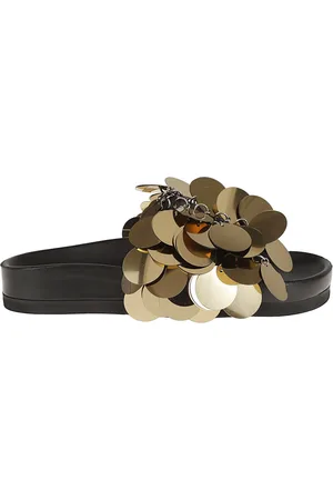 Paco rabanne Buty, Kobieta, Żółty, 36 EU, Metaliczne Sandały dla Kobiet