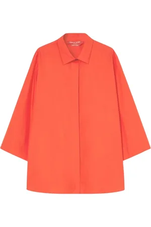 Persona by Marina Rinaldi Bluzki, Kobieta, Czerwony, 4XL, Czerwona Bawełniana Koszula Stylowy Dodatek