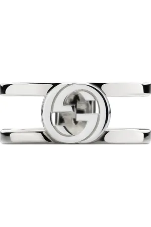 Gucci Akcesoria, Kobieta, Szary, 51 MM, Pierścień Interlocking Interlocking G ze srebra próby 925_duży 9mm