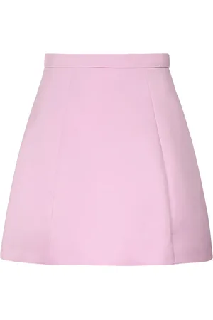 BLUMARINE Spódnice, Kobieta, Różowy, S, Różowa Mini Spódnica Haftowana