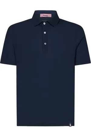 DRUMOHR Koszulki, Mężczyzna, Niebieski, 2XL, Bawełna, Granatowy Polo Shirt Klasyczny Fason Bawełna