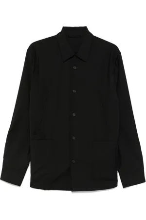 Emporio Armani Kurtki, Mężczyzna, Czarny, S, Czarne Kurtki z Zapięciem na Przodzie
