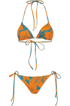 Gallo Stroje kąpielowe, Kobieta, Wielobarwność, M, Kobaltowy odwracalny bikini w kwiaty dla kobiet