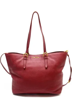 Miu Miu Pre-owned, Kobieta, Czerwony, ONE SIZE, Skóra, Pre-owned Skórzane torebki