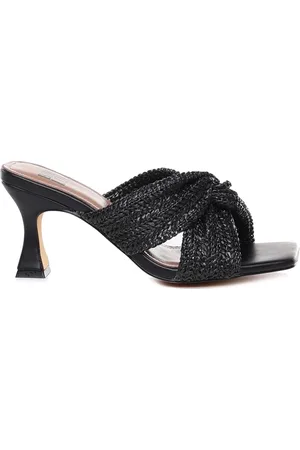 Bibi Lou Buty, Kobieta, Czarny, 37 EU, Czarne obcasy mules sandały