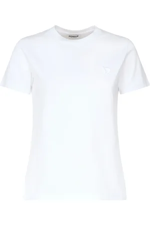 Dondup Koszulki, Kobieta, Biały, S, Białe T-shirty i Pola