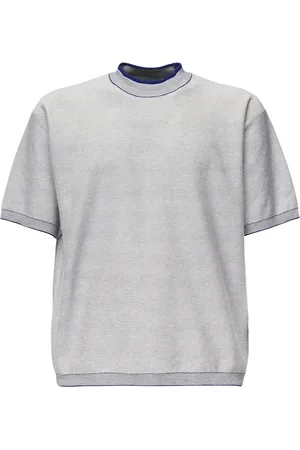 Stone Island Koszulki, Mężczyzna, Niebieski, M, Niebieski Sweter z Surowej Bawełny Oversize