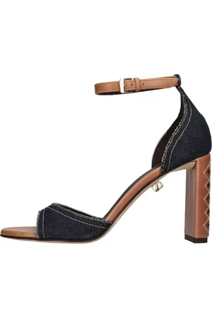Maison Skorpios Buty, Kobieta, Niebieski, 36 EU, Denim, Sandały Denim