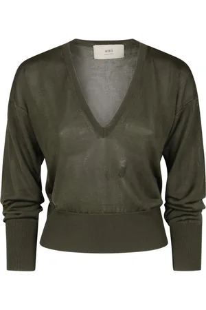 Ami Swetry, Kobieta, Zielony, S, Sweter z dekoltem V Must Buy