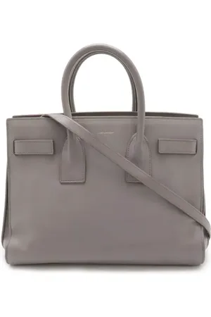 Saint Laurent Pre-owned, Kobieta, Szary, ONE SIZE, Skóra, Pre-owned Skórzane torebki