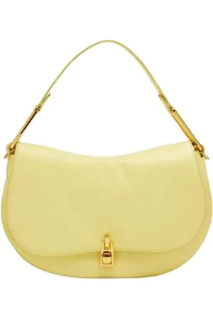 Coccinelle Torebki, Kobieta, Zielony, ONE SIZE, Skóra, Miękka średnia torebka na ramię Lime Wash