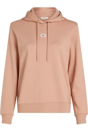 Calvin Klein Bluzy, Kobieta, Pomarańczowy, M, Bawełna, Pomarańczowy Bluza Sweter Bawełna