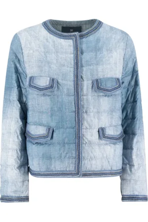 ERMANNO SCERVINO Kurtki, Kobieta, Niebieski, 2XS, Kurtka Vintage Wash Luminous Profile