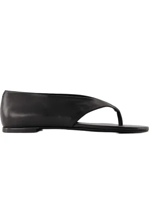Courrèges Buty, Kobieta, Czarny, 40 EU, Czarne Skórzane Sandały