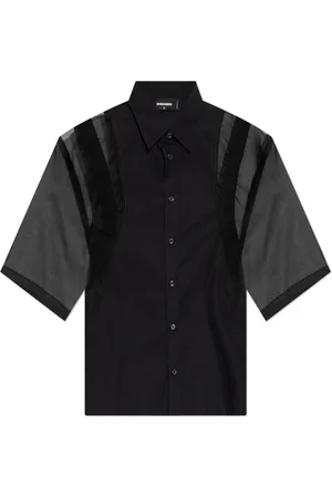 Dsquared2 Koszule, Mężczyzna, Czarny, L, Koszula z krótkimi rękawami