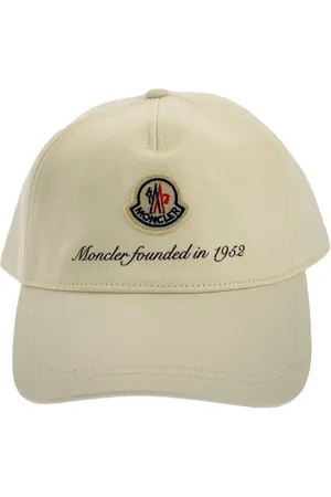 Moncler Pre-owned, Kobieta, Biały, ONE SIZE, Bawełna, Pre-owned Cotton hats
