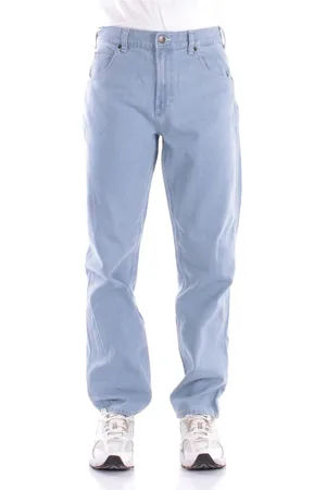 Dickies Spodnie, Mężczyzna, Niebieski, W33, Denim, Jeansyy z Logo na Plecach i Zapięciem na Zamek
