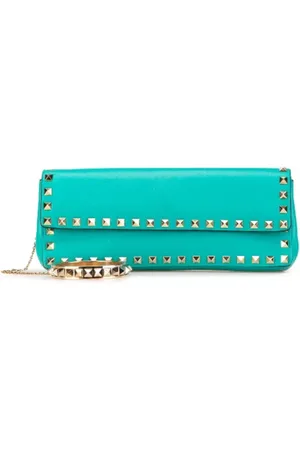 VALENTINO Pre-owned, Kobieta, Niebieski, ONE SIZE, Skóra, Pre-owned Leather clutches
