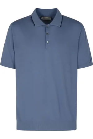 CANALI Koszulki, Mężczyzna, Niebieski, XL, Stylowe T-shirty i Polosy z Punto Calado