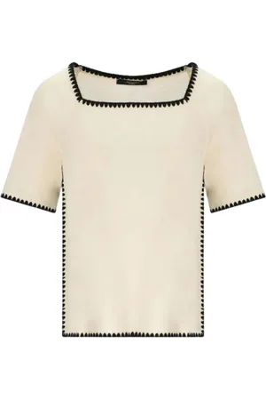 Max Mara Koszulki, Kobieta, Beżowy, XS, Ecru Denny T-shirt