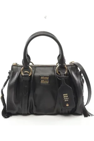 Miu Miu Pre-owned, Kobieta, Czarny, ONE SIZE, Skóra, Pre-owned Skórzane torebki