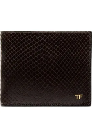 Tom Ford Akcesoria, Mężczyzna, brązowy, ONE SIZE, Włoska portmonetka z kornistą skórą