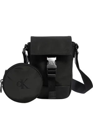 Calvin Klein Torebki, Mężczyzna, Czarny, ONE SIZE, Stylowa Torba na Ramię z Regulowanym Paskiem