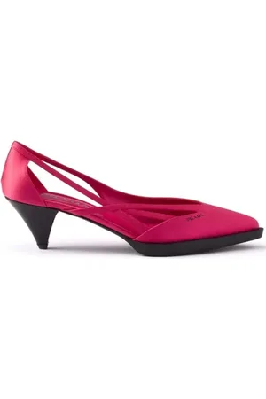 Prada Buty, Kobieta, Różowy, 39 EU, Satin Cut-Out Obcasy