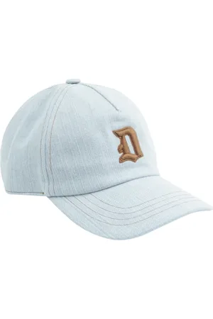 Dondup Akcesoria, Mężczyzna, Niebieski, ONE SIZE, Denim, Jasnoniebieska Denimowa Czapka Baseballowa