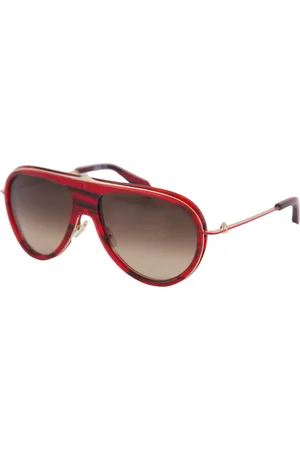 Christian Louboutin Akcesoria, unisex, Czerwony, L, Czerwony Róg Okulary Awiatorem