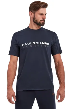 Paul & Shark Koszulki, Mężczyzna, Niebieski, L, Minimalistyczna koszulka Yachtingowa