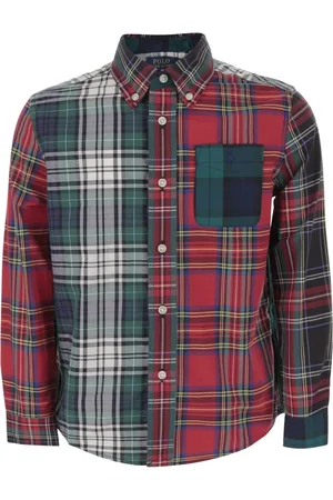 Ralph Lauren Koszule, Mężczyzna, Wielobarwność, M, Bawełna, Koszula w kratę z bawełnianego patchworku