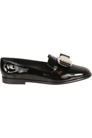 Salvatore Ferragamo Buty, Kobieta, Czarny, 36 1/2 EU, Czarne płaskie buty Zamira