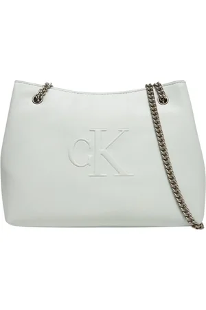 Calvin Klein Torebki, Kobieta, Szary, ONE SIZE, Elegancka Chain Torba na ramię