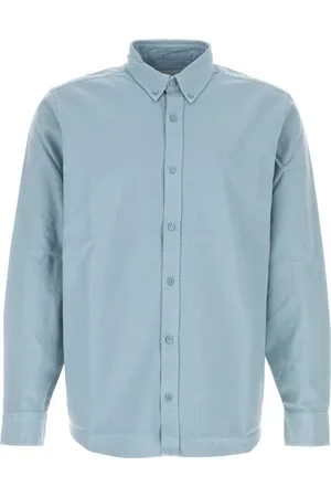 Carhartt Koszule, Mężczyzna, Niebieski, S, Pudrowy niebieski Oxford Bolton Shirt