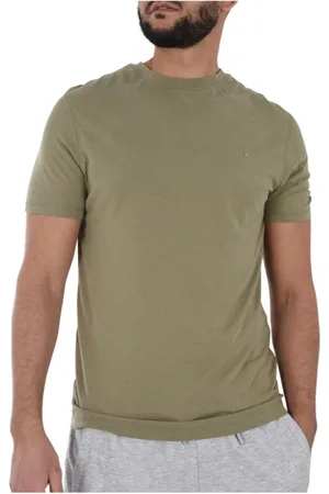 Eden Park Koszulki, Mężczyzna, Zielony, S, Bawełna, T-shirt z krótkim rękawem i haftowanym logo