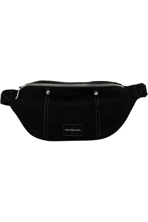Calvin Klein Torebki, Mężczyzna, Czarny, ONE SIZE, Czarna torba biodrowa z naszywką