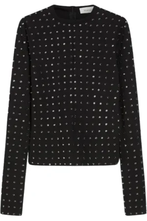 Sportmax Koszulki, Kobieta, Czarny, M, Stylowy Top dla Aktywnego Trybu Życia