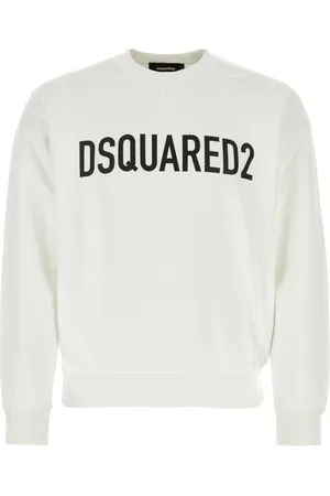 Dsquared2 Bluzy, Mężczyzna, Biały, L, Biała Bawełniana Bluza
